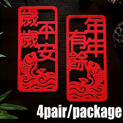 Spring Small Couplet Door Stickers Year After Year Peace Year Stickers