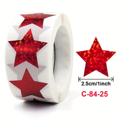 500pc Roll 2 Sequin Star Stickers Self-Adhesive Envelope Decorative Sealing