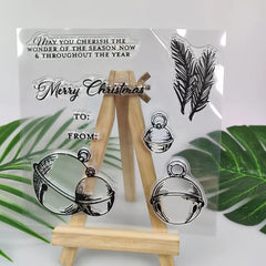 Christmas Bell Metal Cutting Dies And Stamps Set For Scrapbooking DIY