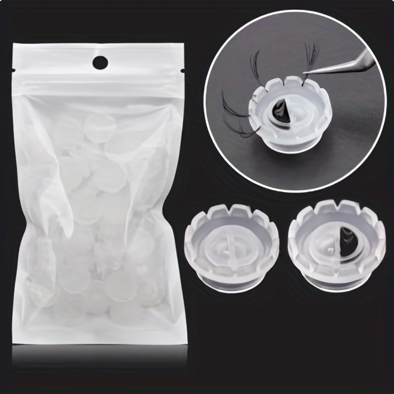 100pcs Eyelash Grafting Glue Cup Tattoo Ink Cap Container Holder