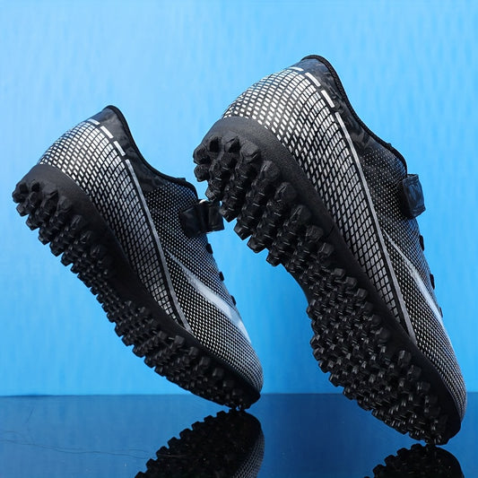 Boys Turf Football Boots Hook Loop Fastener Outdoor TF Soccer Cleats