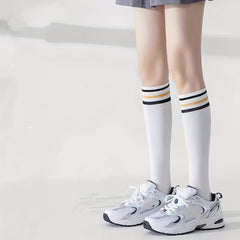 Women's Medium Length Striped Stockings