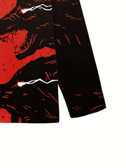 3D Wolf Long Sleeve Outdoor Tees Kids Pullover Top