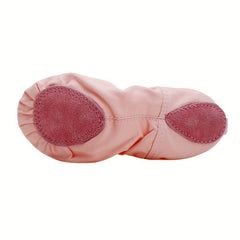 Girls Solid Slip On Ballet Shoes Anti Slip Soft Sole Dancing Practice Shoes
