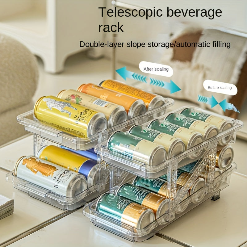 Telescopic Beverage Storage Box Automatic Filling Can Storage Rack