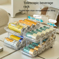 Telescopic Beverage Storage Box Automatic Filling Can Storage Rack