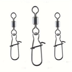 250pcs Fishing Snap Swivels High Strength Copper Stainless Steel Fishing Connect