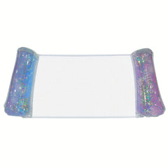 Portable Inflatable Float Lounger Gradient Glitter Sequin Durable PVC