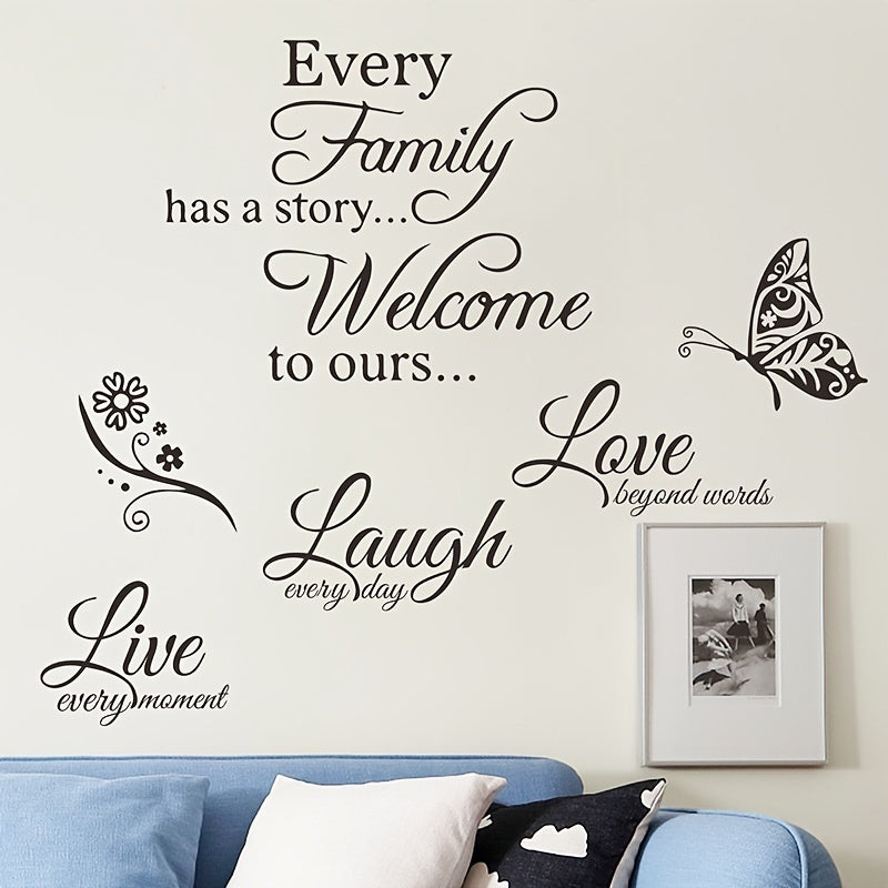 2pcs Family Wall Stickers Quotes Vinyl Decal Motivational Wall Decals