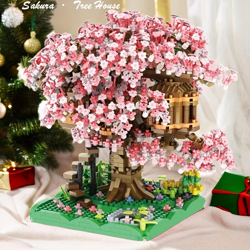 Cherry Tree House Bonsai Construction Set DIY Toys Halloween Christmas