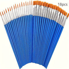 18pcs Artist Brushes Wooden Handles Acrylic Watercolor Painting