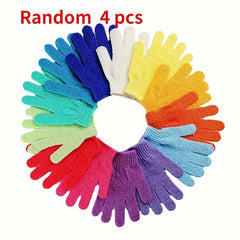 4pcs Exfoliating Bath Gloves for Soft Smooth Skin Bath Shower
