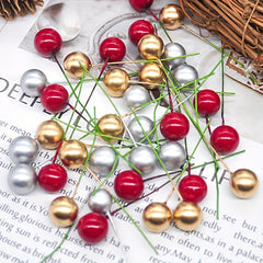 36pcs Christmas Tree Cherry Ornaments Fruits Decoration