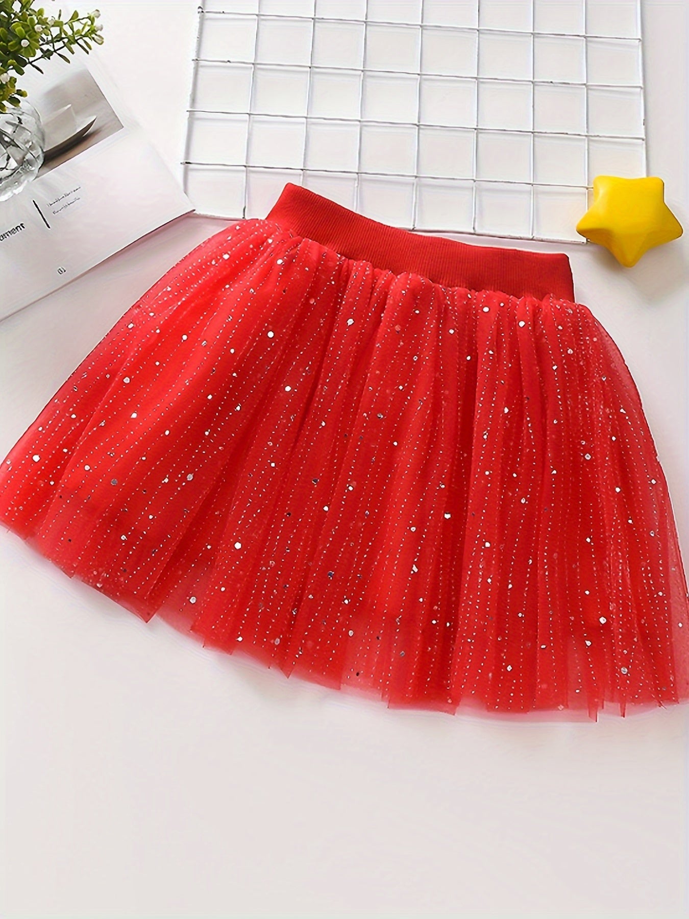 Toddler Girls Sequin Tutu Skirt for Dance Ballet Party