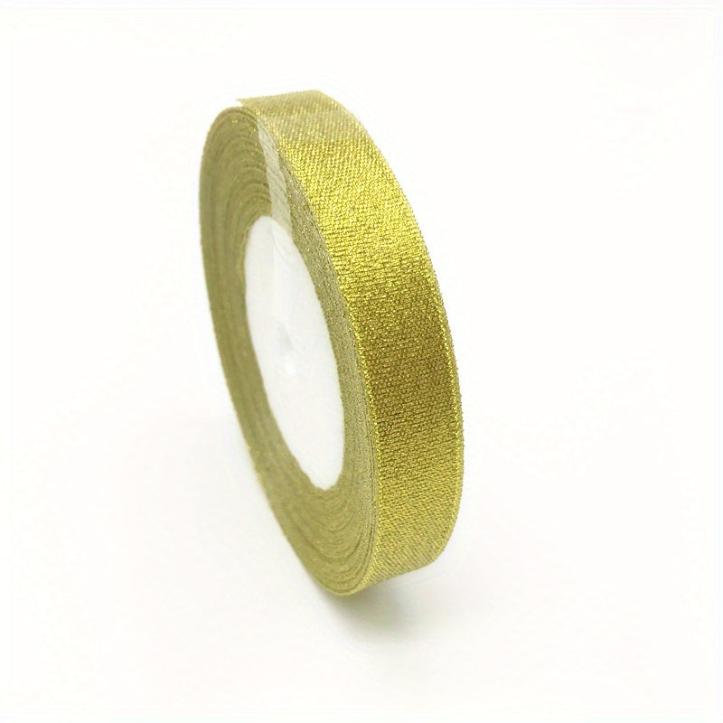 Golden Silvery Satin Ribbon Bow Craft Wedding Christmas Decoration DIY