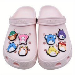 30pcs Animal Shoe Charms for Clogs Jigs Slides Sandals PVC Shoe Decorations
