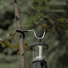 Stainless Steel Camping Light Pole Hook with Non slip Portable Pig Tail Storage