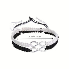Infinity Symbol Braided Bracelet Adjustable Hand Jewelry Gift