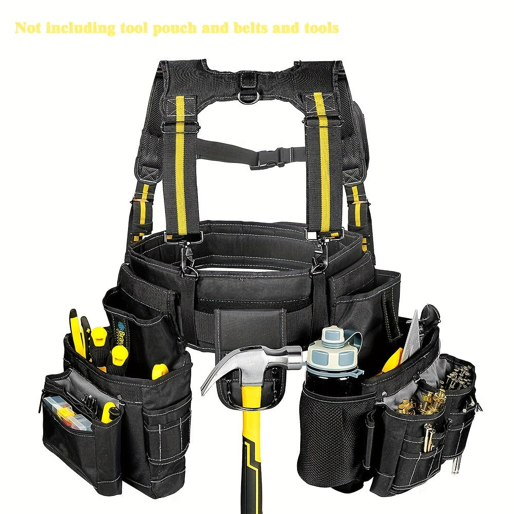 Men's Work Suspenders Tool Belt Suspenders With Large Phone Holder
