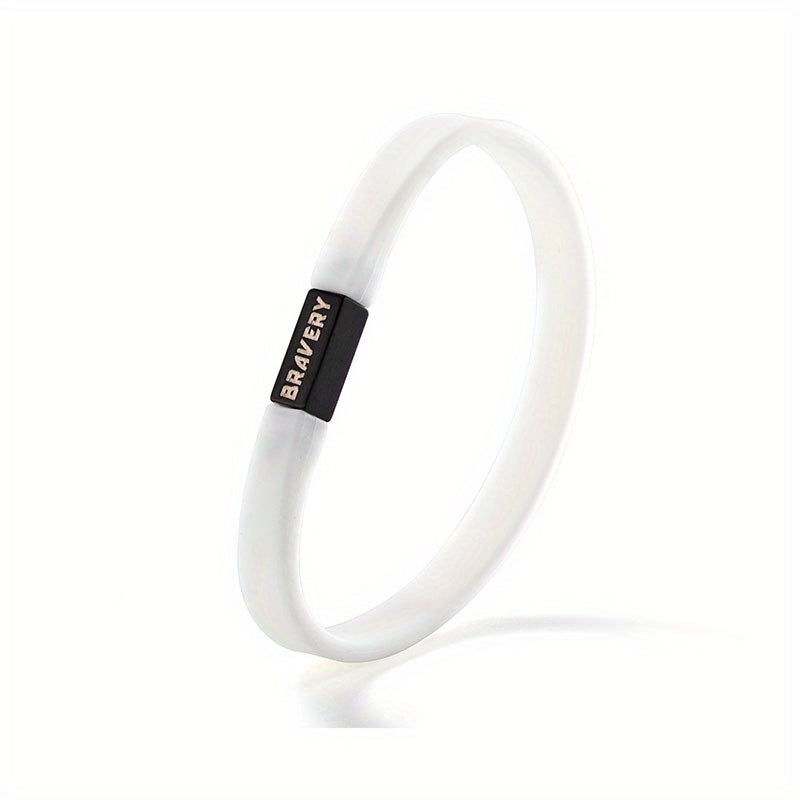 Unisex Inspirational Silicone Bracelet Sports Style Wristband