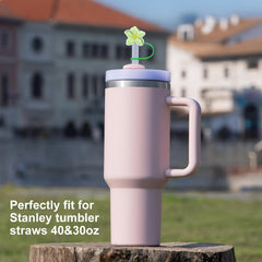 5pcs Silicone Straw Tip Covers Dust Proof Reusable Caps for 7 8mm Straws