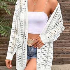 Crochet Long Sleeve Cover Up for Women