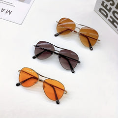 Kids Metal Frame UV Protection Pilot Sunglasses