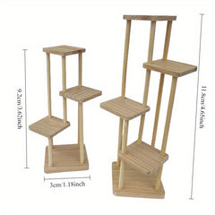 3 Tier Wooden Display Stand for Dollhouse Furniture