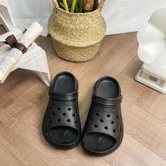 Women's Chunky Heel Clogs Open Toe Non Slip Sandals
