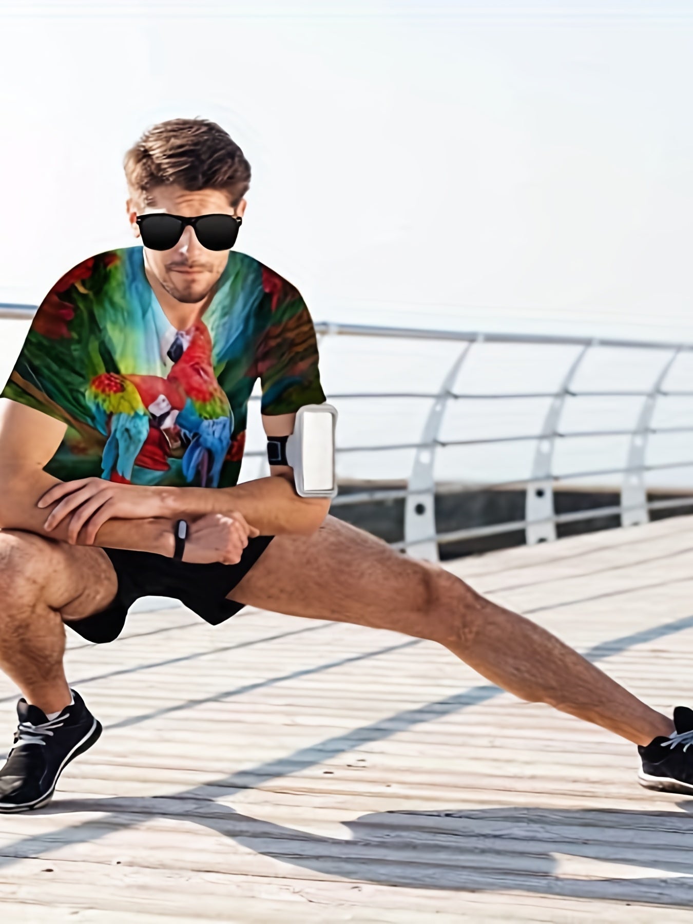 Men's Parrot Graphic T Shirt Stylish 3D Print Comfy Tee Top