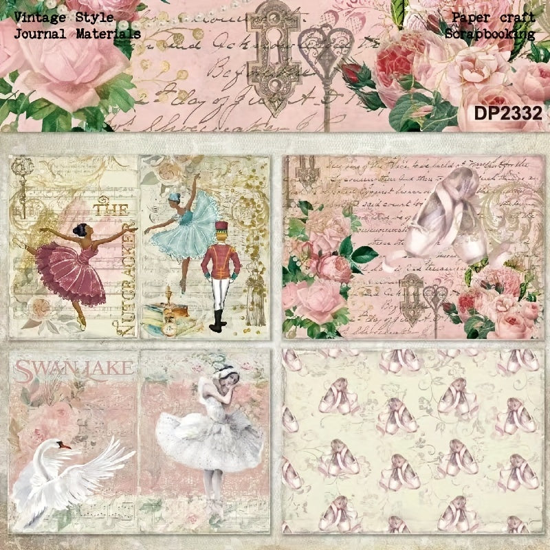 A5 Ballet Pattern Paper DIY Photo Album Scrapbook