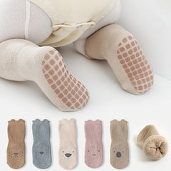 Kids Fleece Cartoon Stocking Anti Slip Floor Socks Winter Shoes