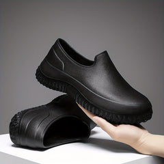 Men's Low Top Wear resistant Rain Shoes Waterproof Oil proof Non Slip Shoes