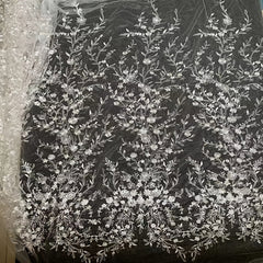 Floral Pattern Mesh Bridal Head Veil Sequin Lace Fabric Long Veil Wedding Access