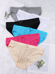 6 Pack Cotton Panties Assorted Colors Soft Bikini Briefs Women's Underwear
