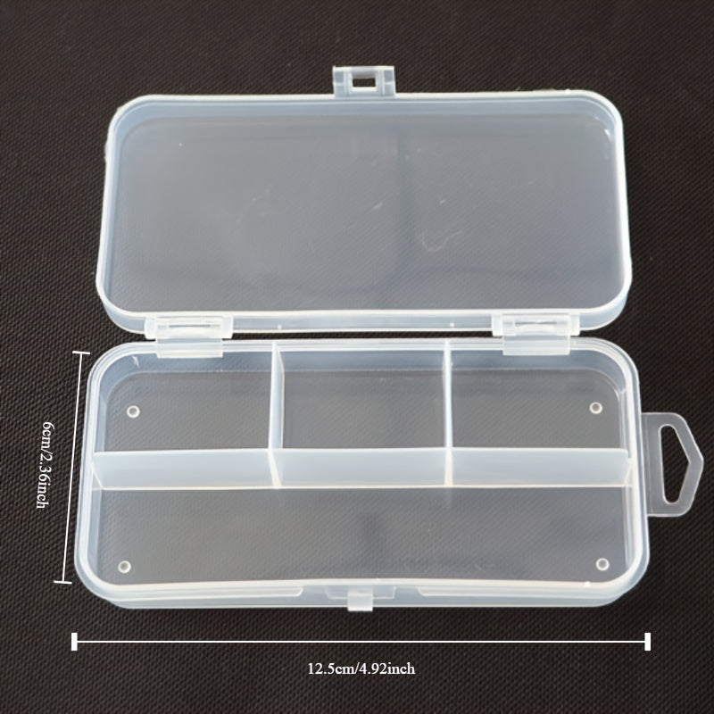 PVC Fishing Tackle Box 3 4 5 8 Compartments Hooks Lures Baits Portable Organizer