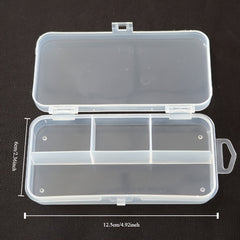 PVC Fishing Tackle Box 3 4 5 8 Compartments Hooks Lures Baits Portable Organizer