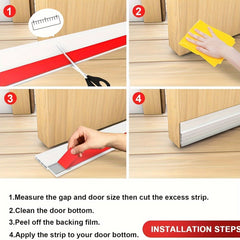 2pcs Bathroom Waterproof Strips Self adhesive Door Bottom Sealing Strips