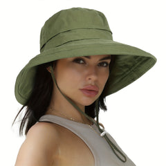 Wide Brim Sun Hat Outdoor UV Protection Bucket Hat