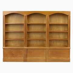 Dark Brown Wooden Triplet Bookcase Dollhouse Furniture