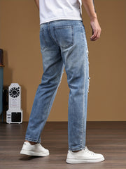 Men's Ripped Jeans Distressed Street Style Denim Pants