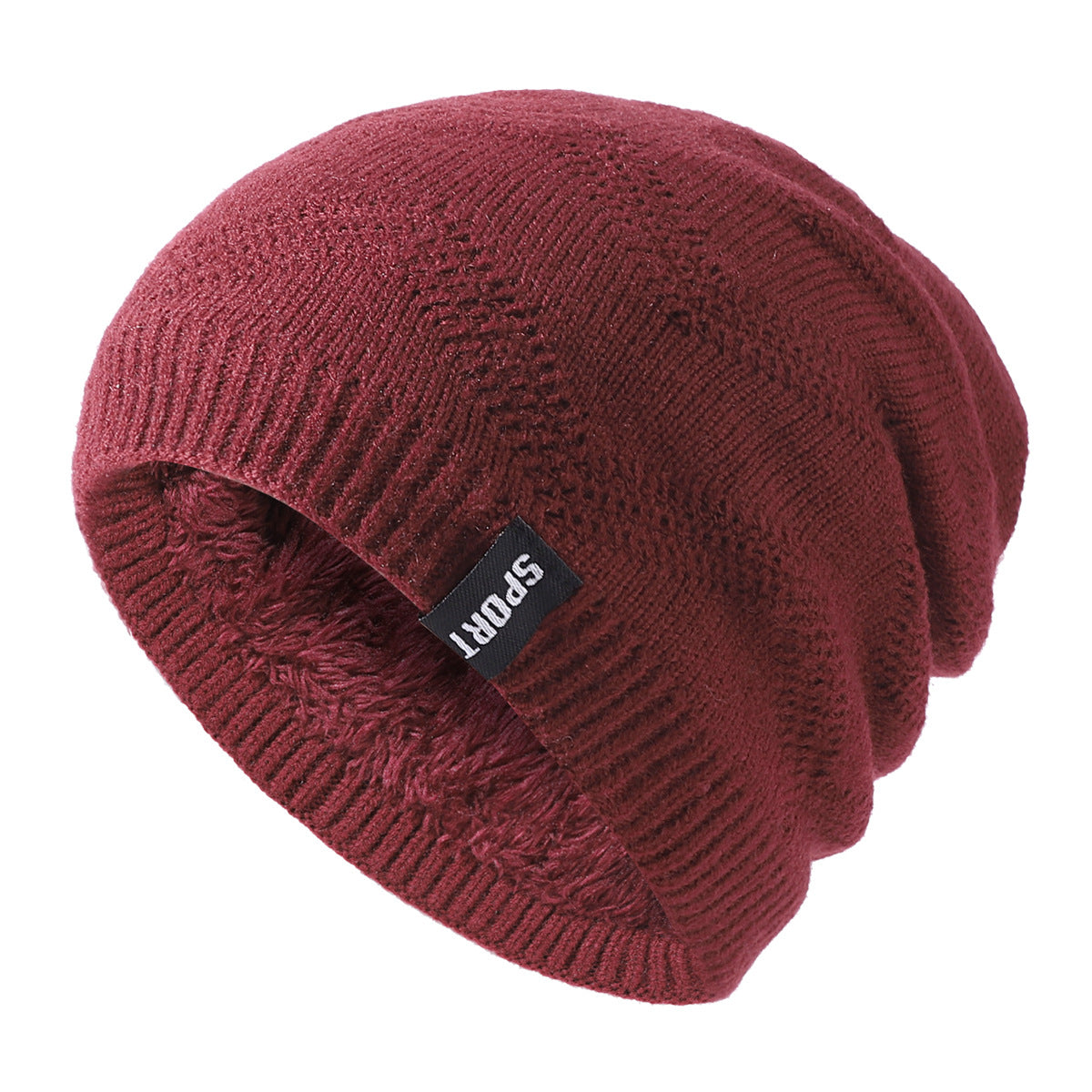 Men's Winter SPORT Plus Fleece Beanie Ear Protection Knitted Hat