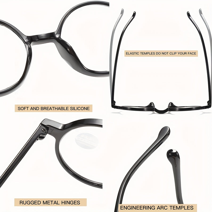 Round Jelly Frame Light Blocking Glasses