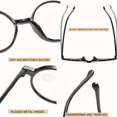 Round Jelly Frame Light Blocking Glasses