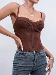 Sweetheart Neck Corset Strap Top for Summer Women's Clothing