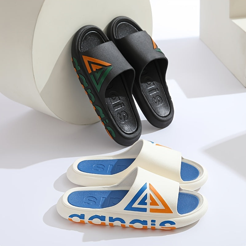 Men's Lightweight PVC Slides Non Slip House Shoes Indoor Outdoor Shower