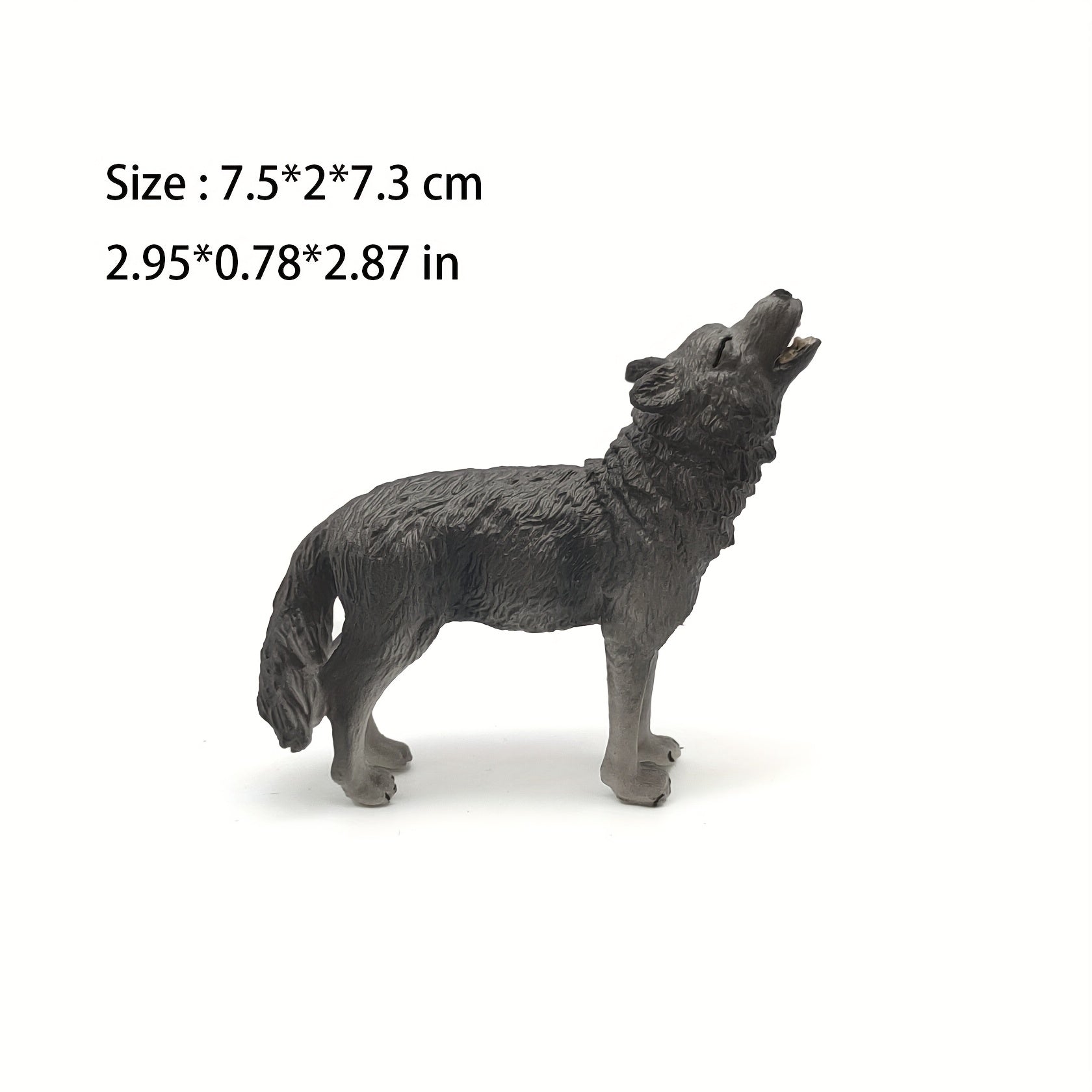 Realistic Wolf Howling Model with Textured Fur & Expressive Eyes