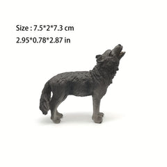 Realistic Wolf Howling Model with Textured Fur & Expressive Eyes