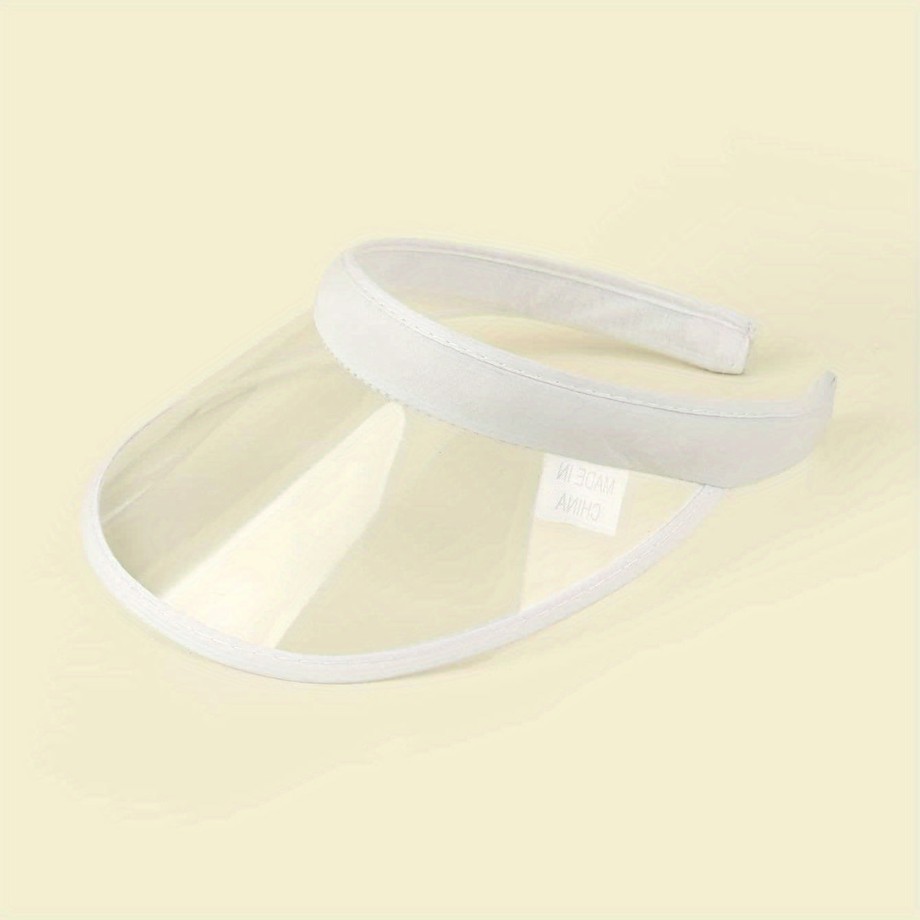 PVC Transparent Sun Visor Hat Candy Color Sunscreen Summer Visors