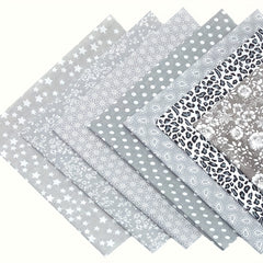 7pcs 49 78 49 Quilting Fabric Grey Fat Quarters Floral Craft Fabric Bundle